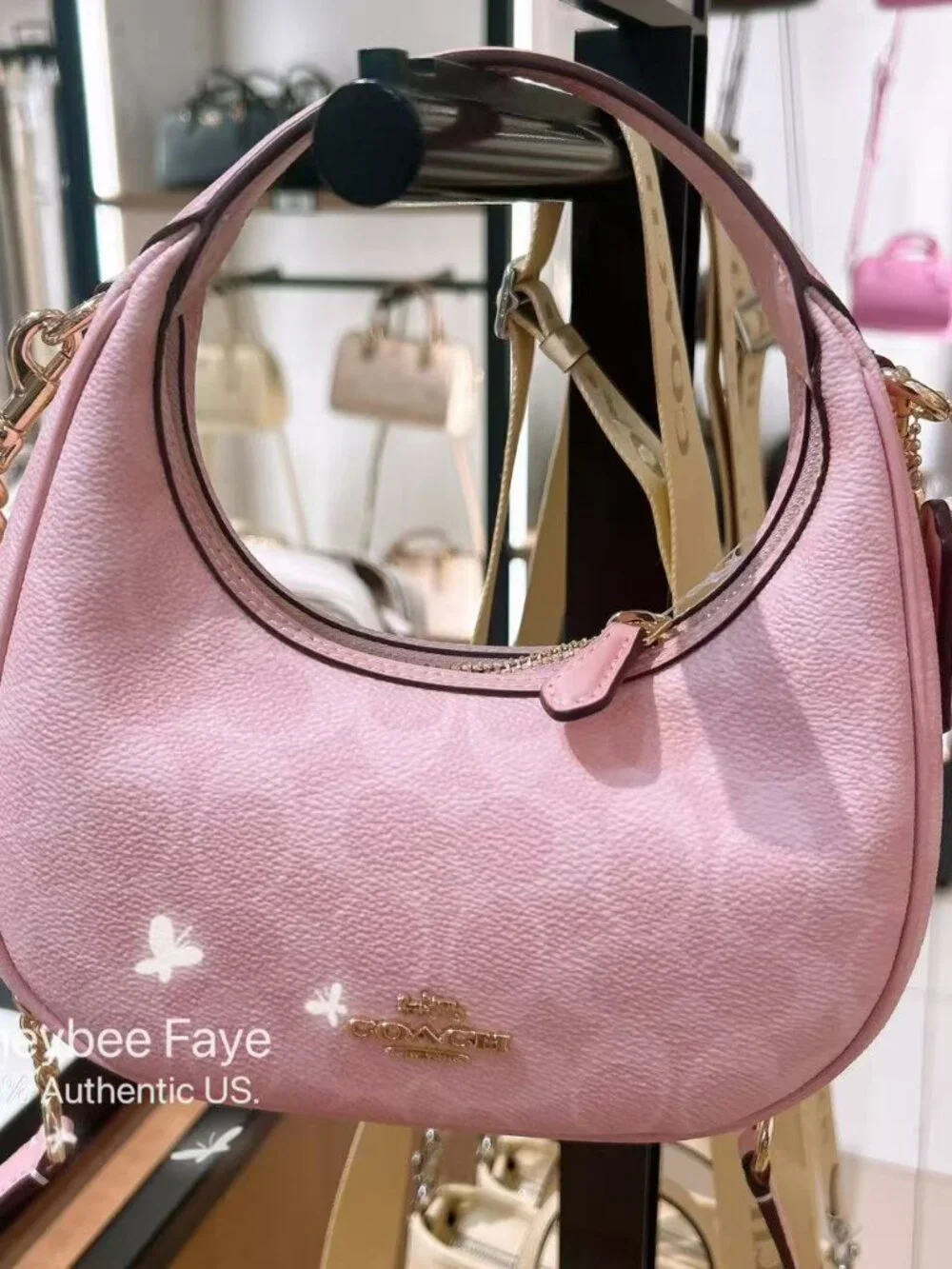 NWT Coach Carmen Mini Crossbody Bag CAM83 Powder Pink